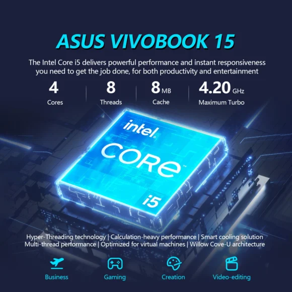 ASUS Vivobook 15 Laptop Touchscreen Computer, 15.6 Laptop Touch Screen FHD, Intel Core i5 College Students Business Laptop_05